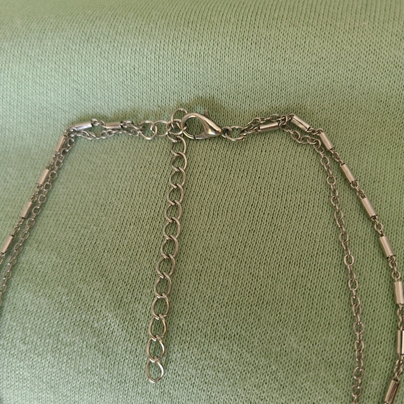 Double Cross Sterling Silver Drop Necklace - Picture 6 of 10
